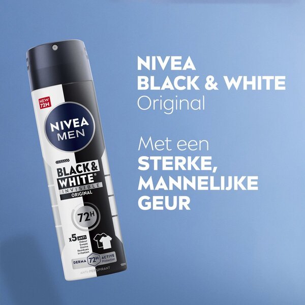 NIVEA Men Black & White Invisible Original антиперспирант спреј 150 мл