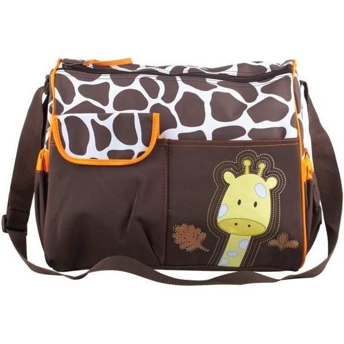 Bolso cambiador para bebé con diseño de jirafa - Naranja