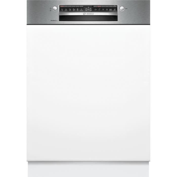 BOSCH SMI6ZCS10E SER6 Half-inbouwvaatwasser - 14 couverts - Inductie - 60 cm breed - 40 dB - Energieklasse B - Lade - Geborsteld staal