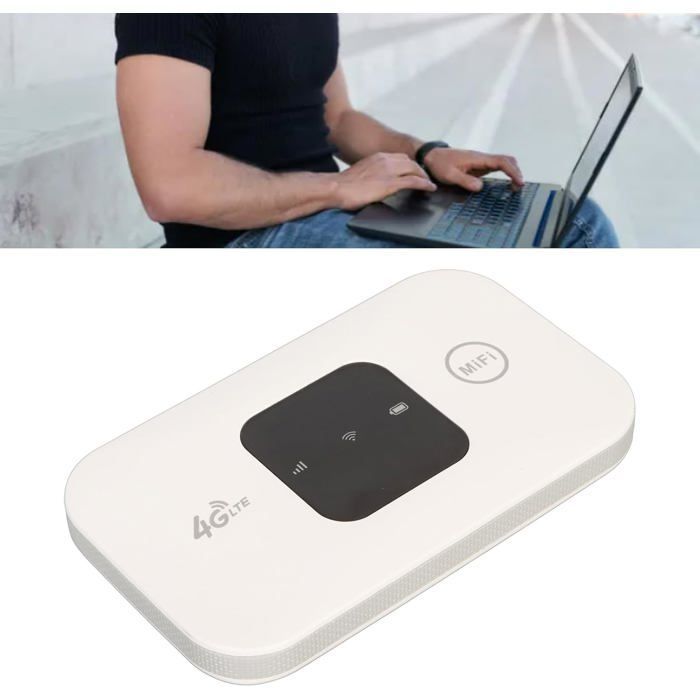 Punto de acceso WiFi móvil 4G FEBEST - Conecta hasta 10 dispositivos - Batería de 2100 mAh - Ranura para tarjeta SIM