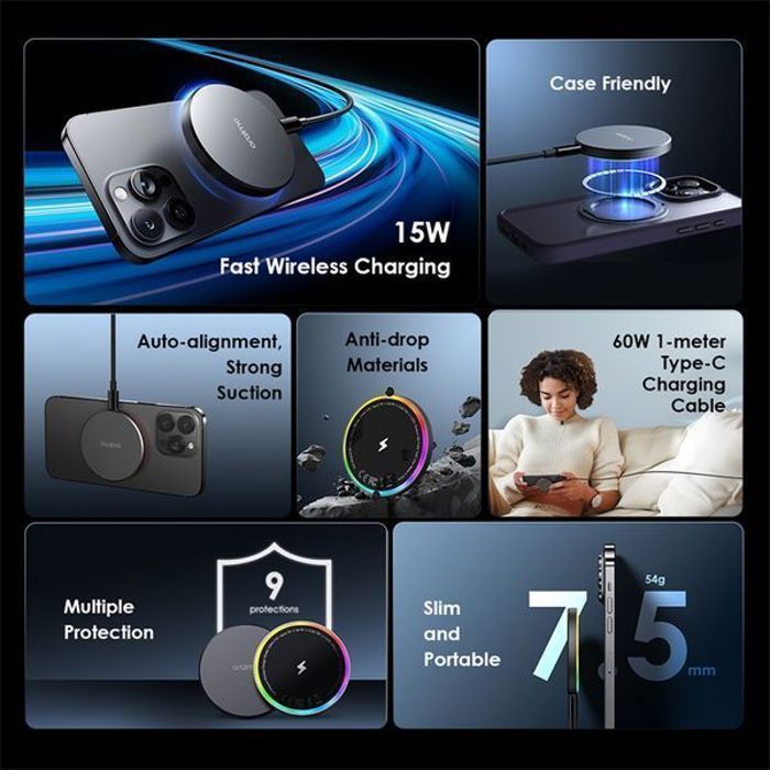 Oraimo PowerDock 15W Wireless Magnetic Charging Station: Convenience and Performance