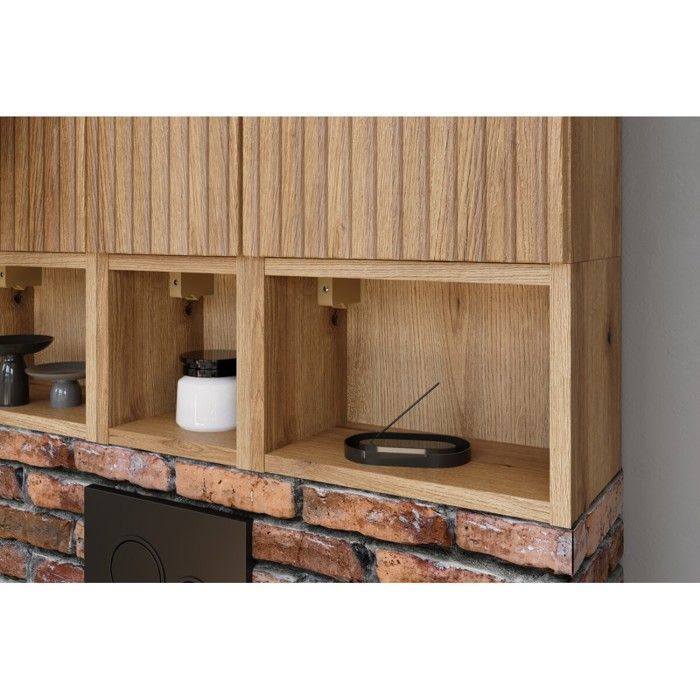 Mueble de baño mural de roble VANO de 40 cm con nicho.