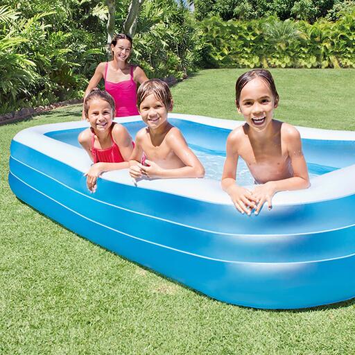  Piscina retangular dobrável