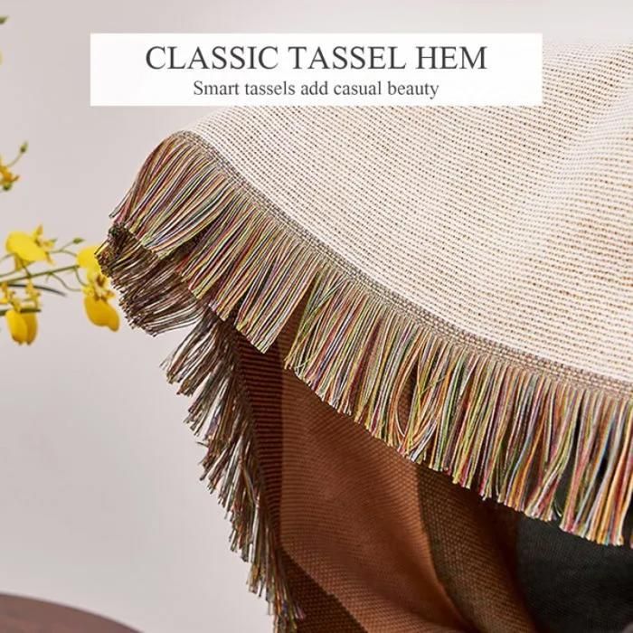 Jouluaiheinen jacquard-tupsupäiväpeitto, lämmin seinävaate, koristeellinen päiväpeitto, sohvapeitto, monivärinen päiväpeitto