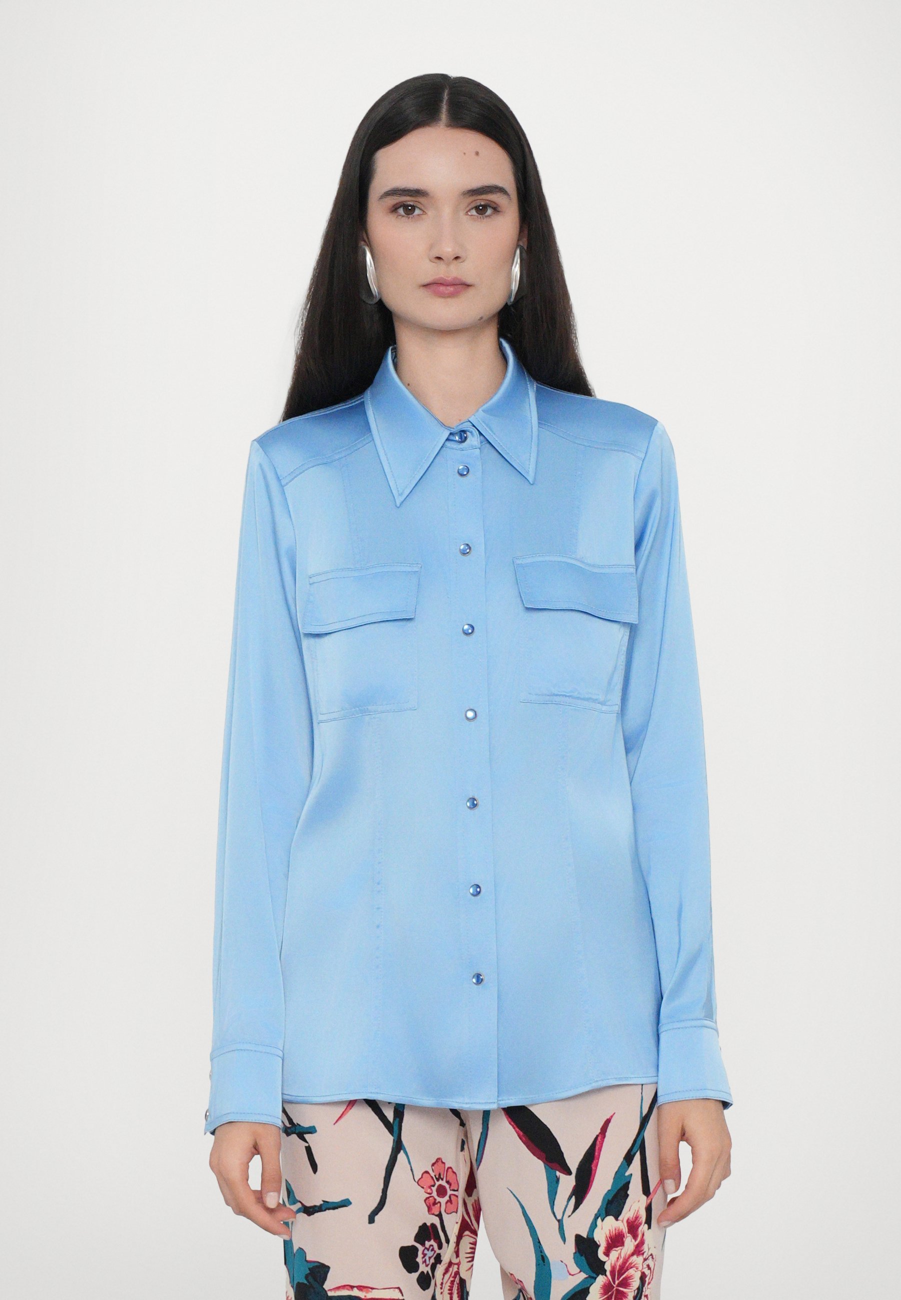 Diane von Furstenberg TONI - Blouse met knoopsluiting - blauw