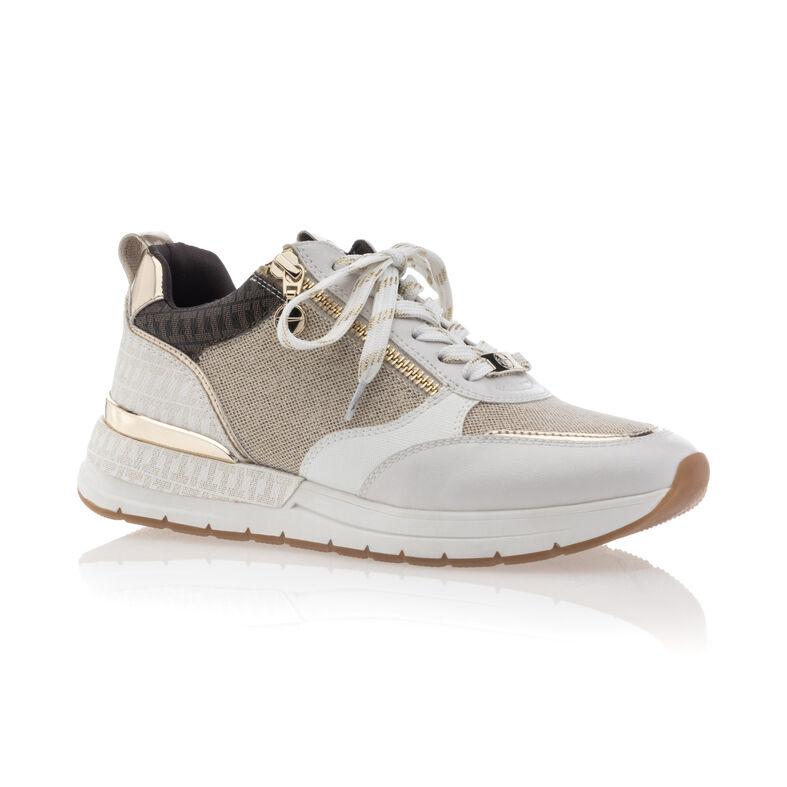 Zapatillas deportivas para mujer color beige.