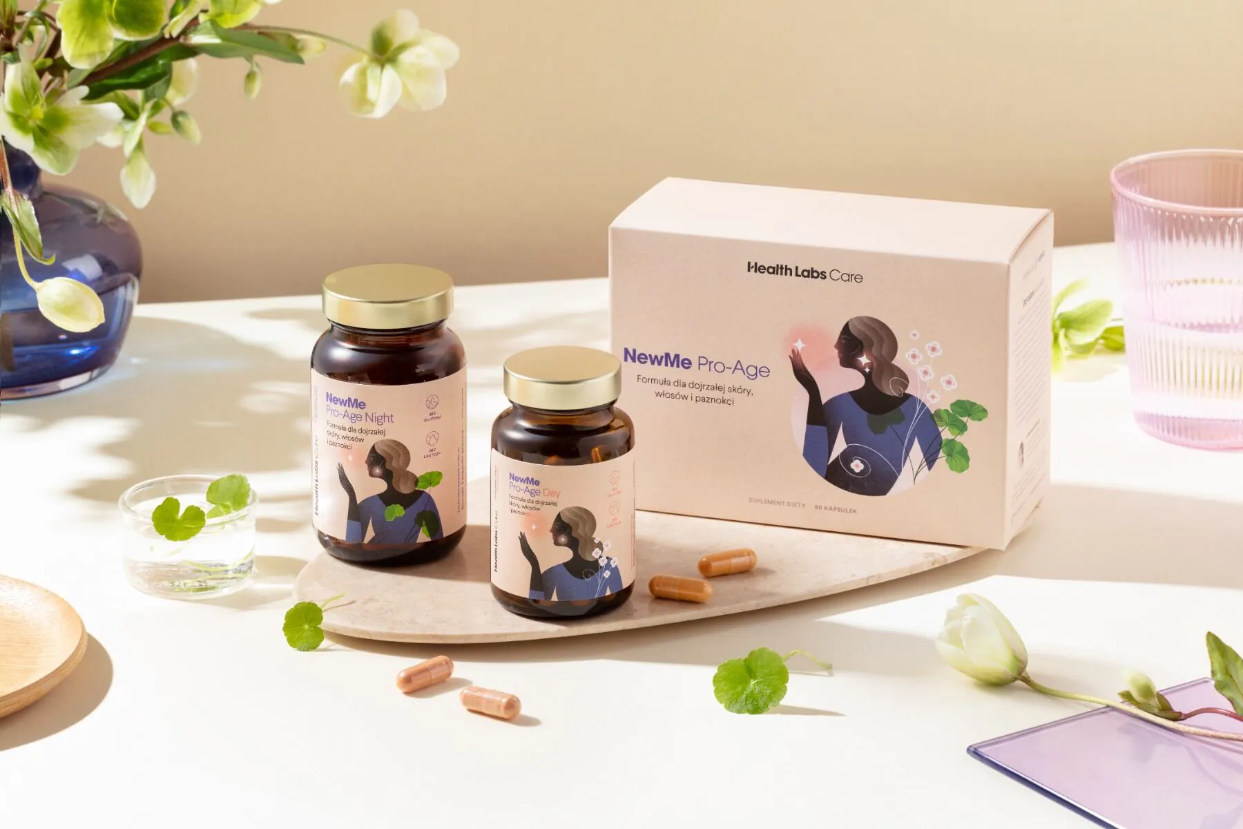 Health Labs Care NewMe Pro-Age Suplement diety na włosy, skórę i paznokcie