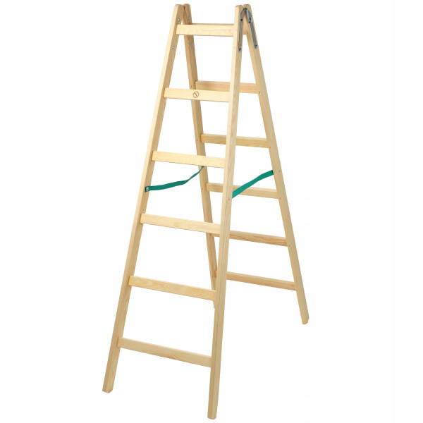 Kadax Drabina Drabinka Drewniana Dwustronna 2x6