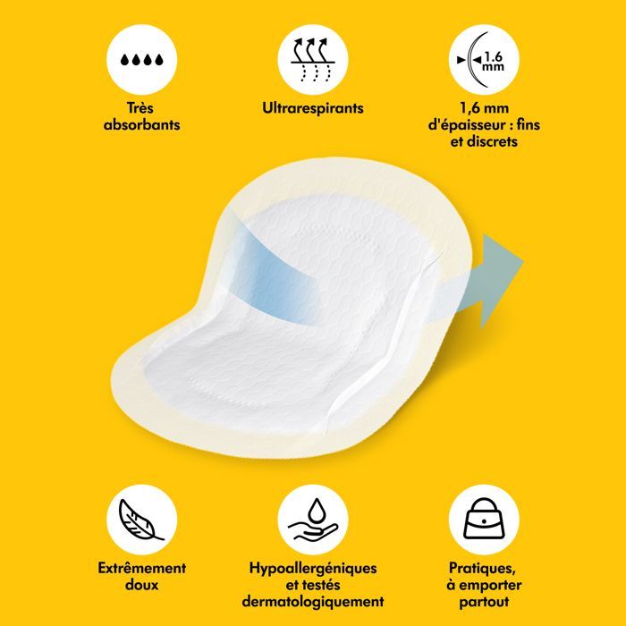MEDELA - Coussinets d'allaitement Ultra Respirants - lot de 60- Absorbants, fins et discrets