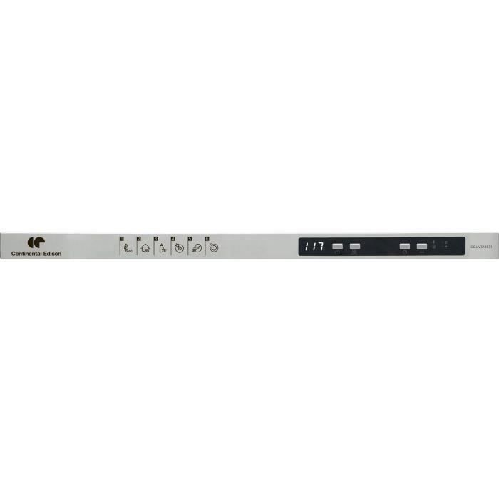 Continental Edison CELV1245FI Inbouwvaatwasser - 12 couverts - 59,8 cm breed - Energieklasse D - 45 dB - Wit