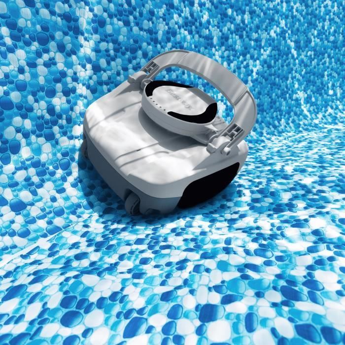 Kit de piscina tubular elevada BESTWAY - Steel Pro MAX™ - 427 x 250 x 100 cm - Ovalada + Robot de piscina Quartz