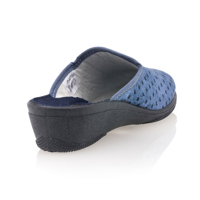 Blaue Damenpantoffeln