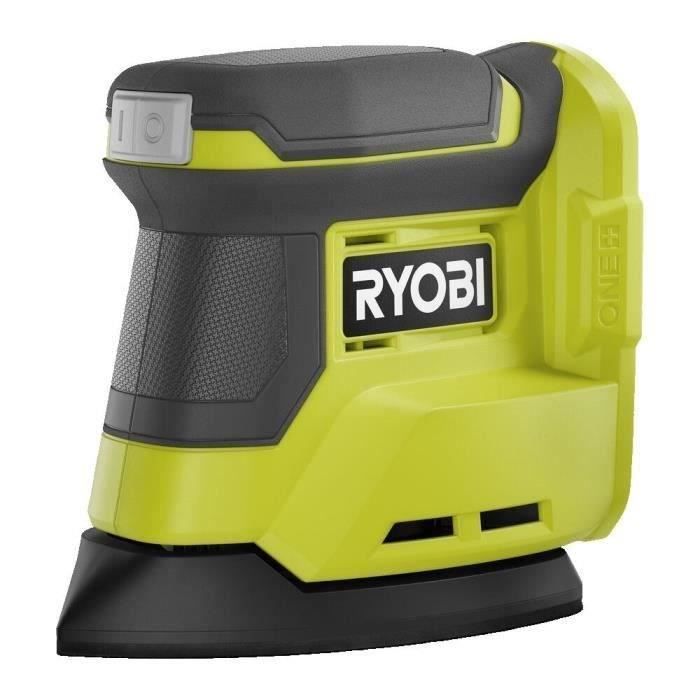 Lijadora triangular RYOBI ONE+ de 18 V - Oscilación de 1,8 mm - Almohadilla de 100 x 140 mm - 22.000 oscilaciones/min - Incluye 3 discos de lijado - RPS18-0
