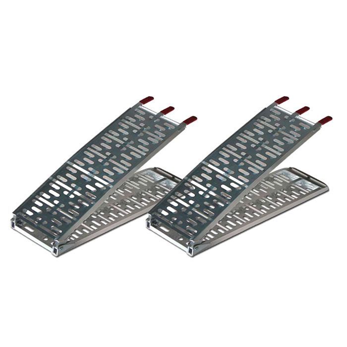 Par de rampas de carga plegables de aluminio - 218x28cm - Quad