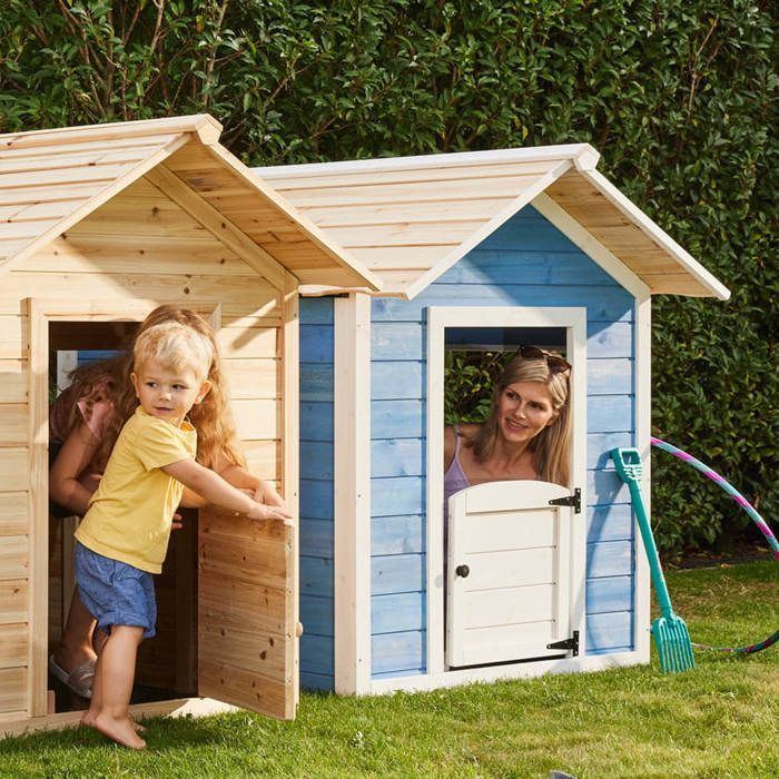 Casa de juegos infantil HOME DELUXE 'DER GROSSE PALAST' >Versión: sin banco< Certificación FSC, Dimensiones: 118 x 138 x 132 cm