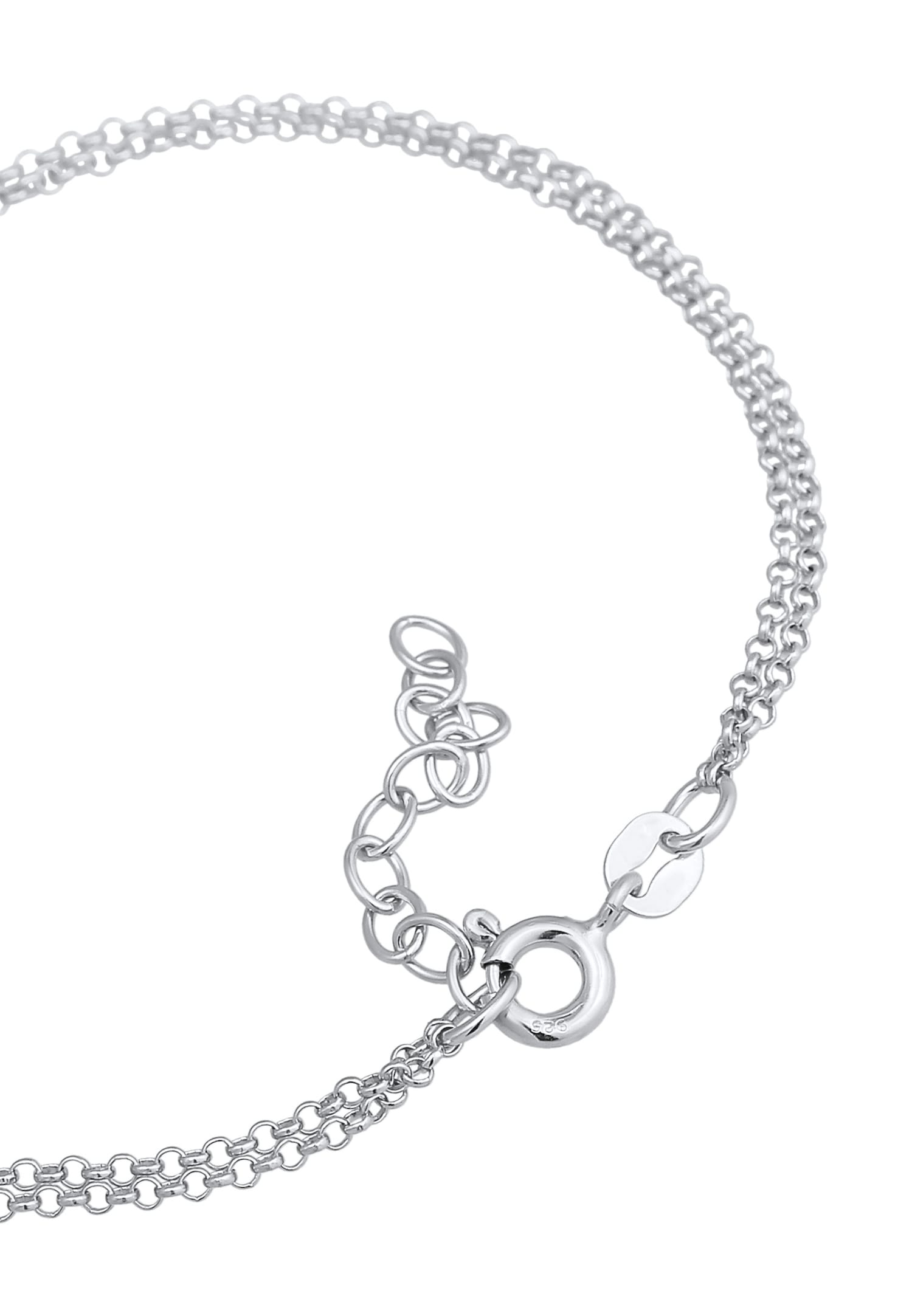 Elli Femmes pendentif cercle rond géo en argent sterling 925