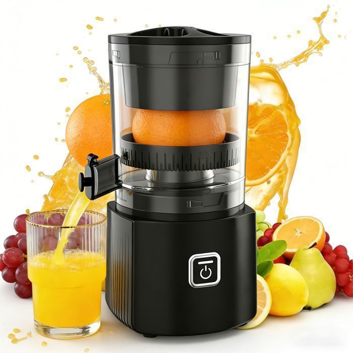 Electric Centrifugal Citrus Juicer - Multifunctional automatic citrus juicer for oranges and lemons, 1-click touch button