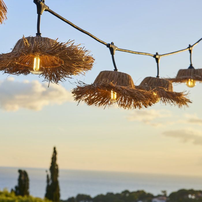 Outdoor String Lights - LUMISKY - TAHITI LIGHT CONNECTABLE - 7 E27 LED Filament Bulbs - Warm White - 6 m