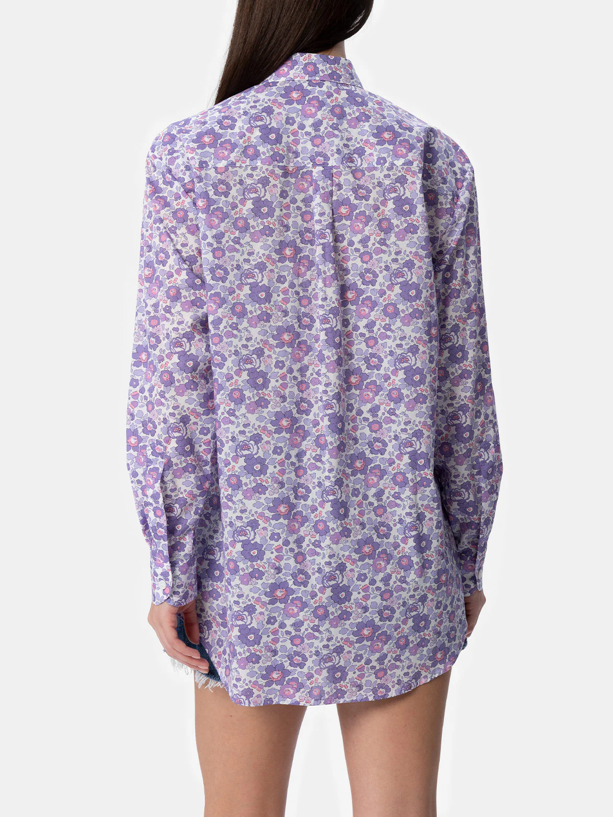 Oversized katoenen damesblouse met Betsy Brigitte-print | Gemaakt met