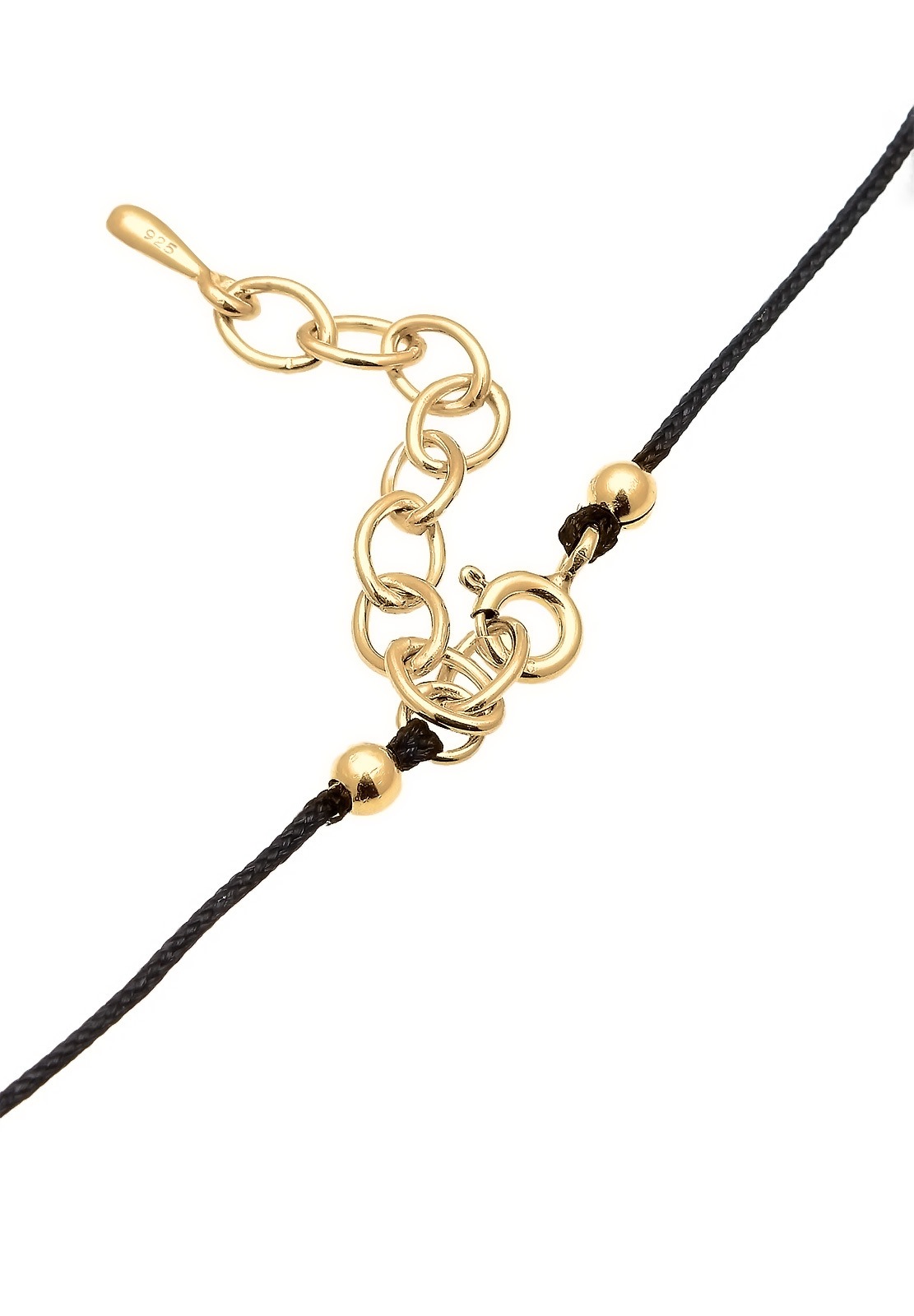 Elli Femmes choker en nylon avec cristal en argent sterling 925