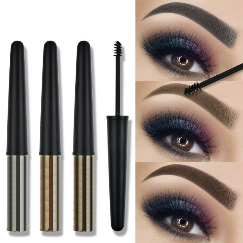 Gel colorant 3D pour sourcils, anti-adhésif, longue tenue, waterproof, mascara crème pour sourcils, fard à paupières, outil de maquillage beauté avec pinceau