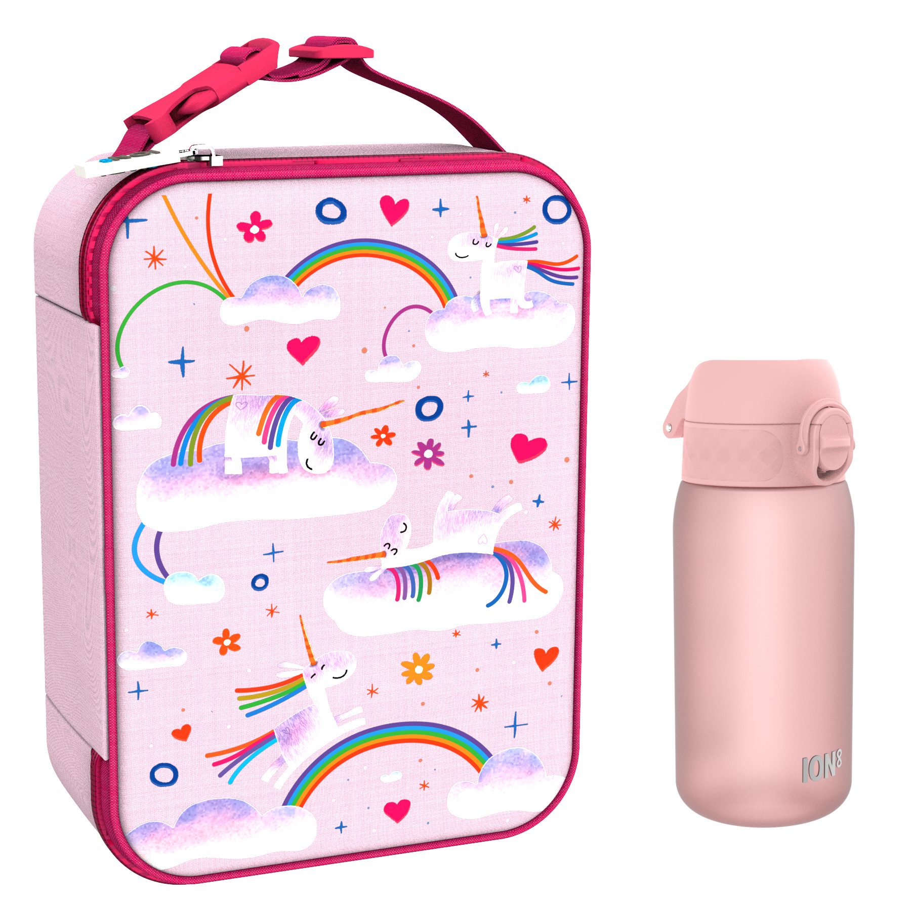 Ion8 plastmasas pudele + pusdienu maisiņš