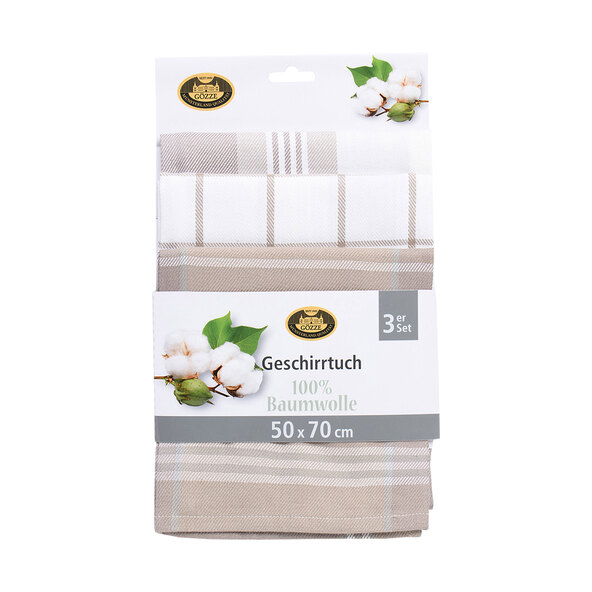 Keukendoeken, set van 6, beige