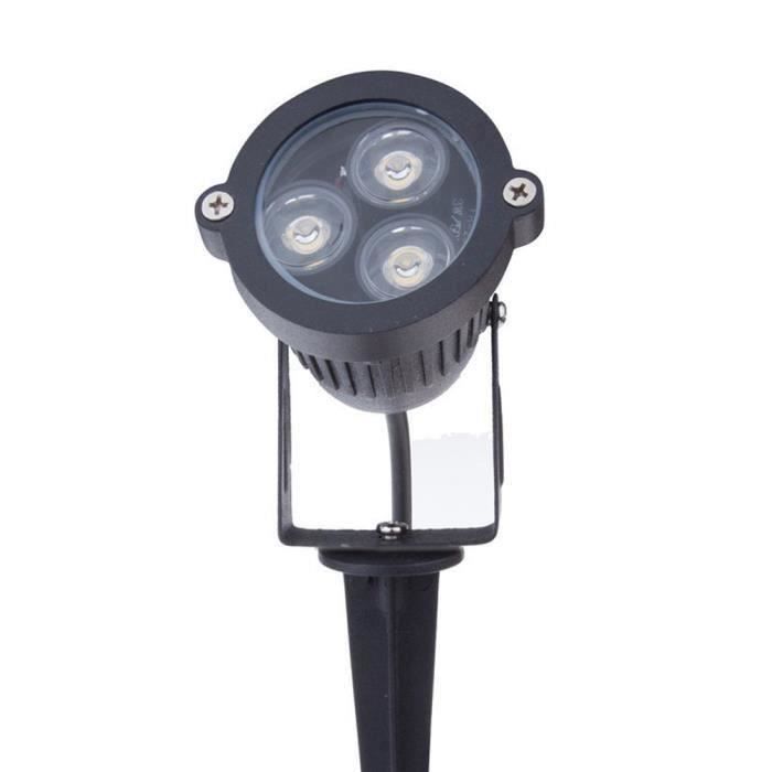 Foco de exterior con estaca - EBD98 - Paquete de 2 - LED de 3W - Blanco cálido IP65