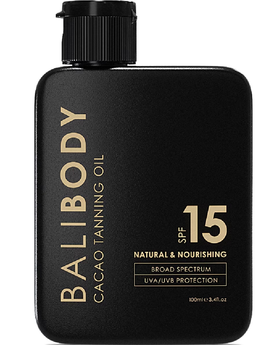 Ulei de bronzare pentru corp Bali Ulei de bronzare cu cacao SPF15