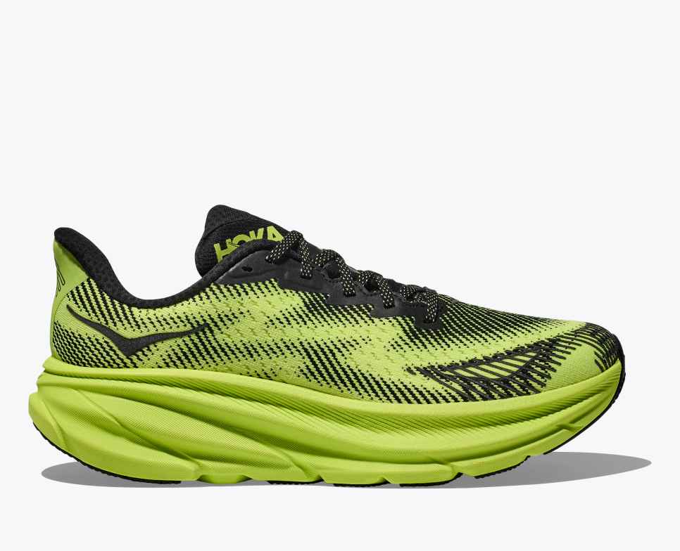 HOKA Stealth/Tech Clifton 9 GORE-TEX Preto/Alface