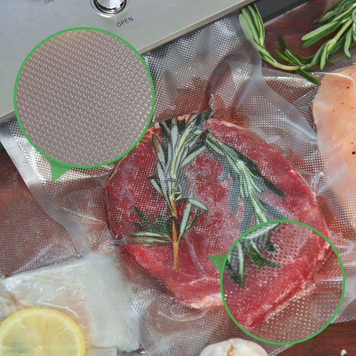 Food Vacuum Seal Roll 8 Packs: 28/20/15/X300 Cm Food Vacuum Seal Bag 170µm, Embossed Food Vacuum Seal Film [YC703]