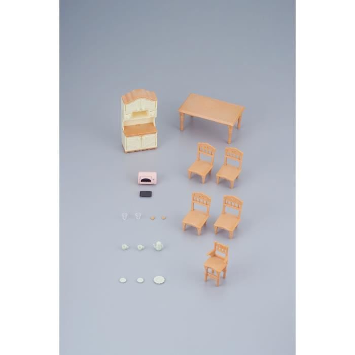 Statuette in miniatura - SYLVANIAN FAMILIES - La sala da pranzo - Set completo per arredare una sala da pranzo