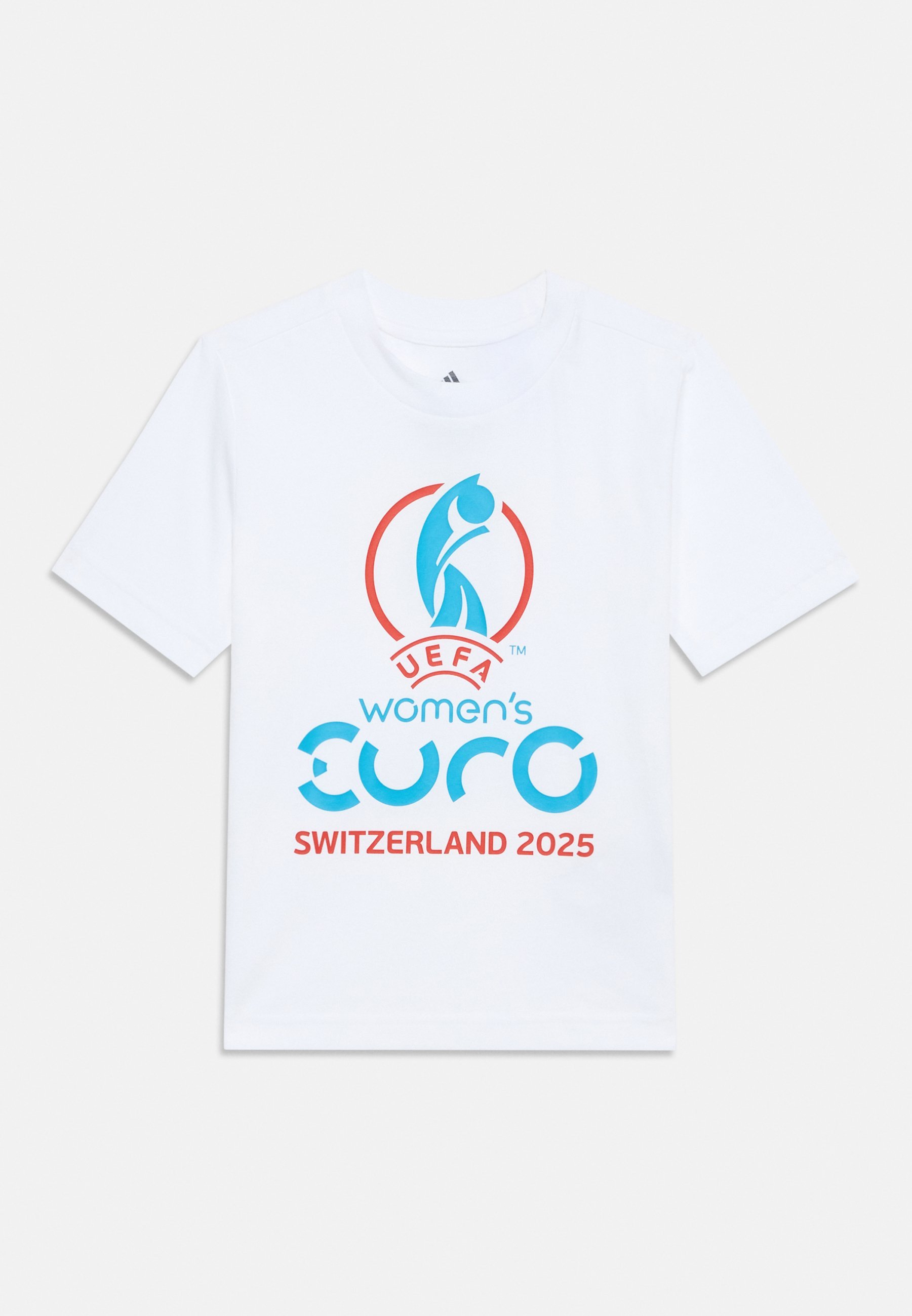 adidas Performance Damen Euro Offizielles Unisex-T-Shirt - Sport-T-Shirt - weiß