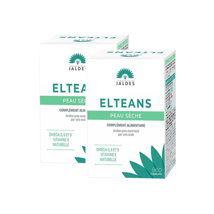 Jaldes Elteans droge huid verpakking van 2 x 60 capsules