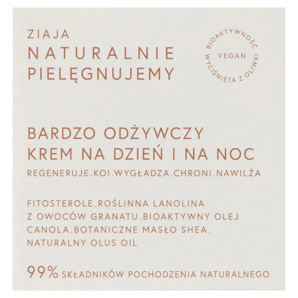Ziaja Naturalnie Pielęgnujemy Bardzo odżywczy krem na dzień i na noc