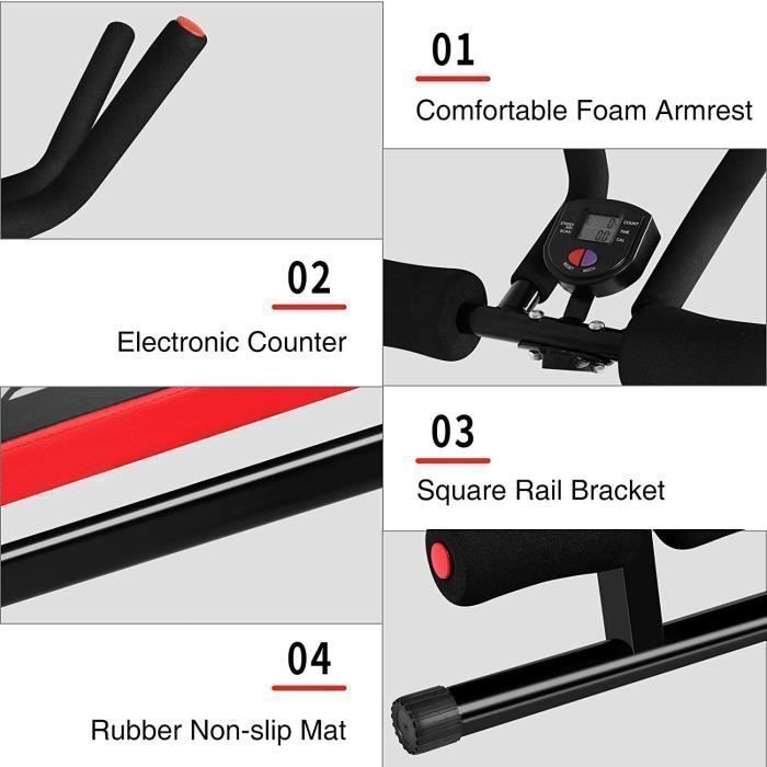 BIGZZIA - Máquina abdominal plegable - Reformer de 5 minutos - Equipo de fitness para el hogar