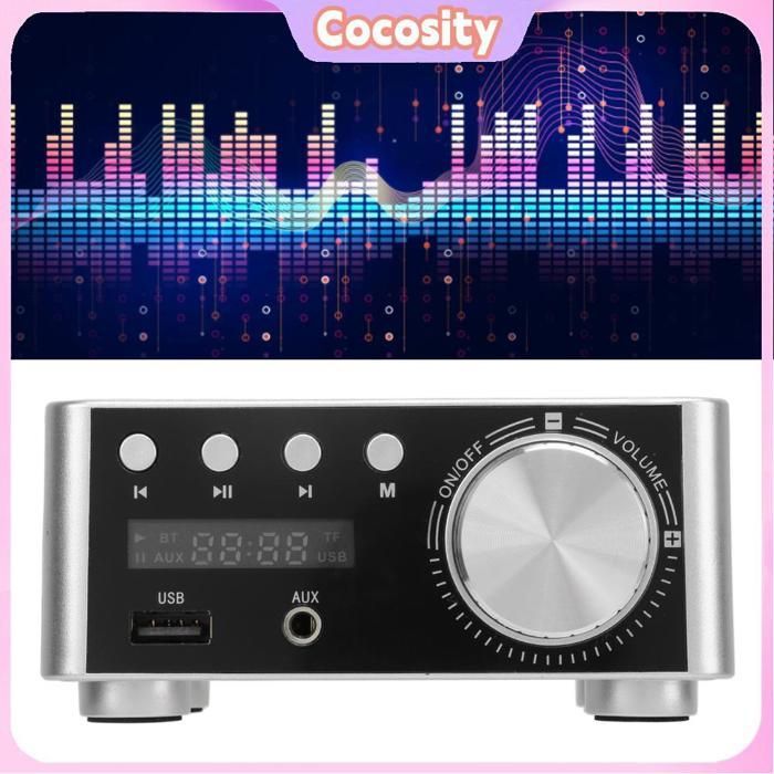 Amplificador Bluetooth Cocosity Mini, amplificador digital inalámbrico Bluetooth 5.0, receptor de audio estéreo HiFi, lámpara de techo.