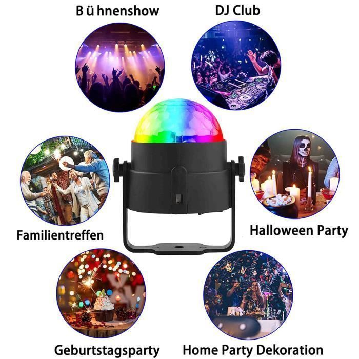 2-teiliges Bühnenlicht-Set, ferngesteuerte LED-Diskokugel-Partybeleuchtung, DJ-Scheinwerfer