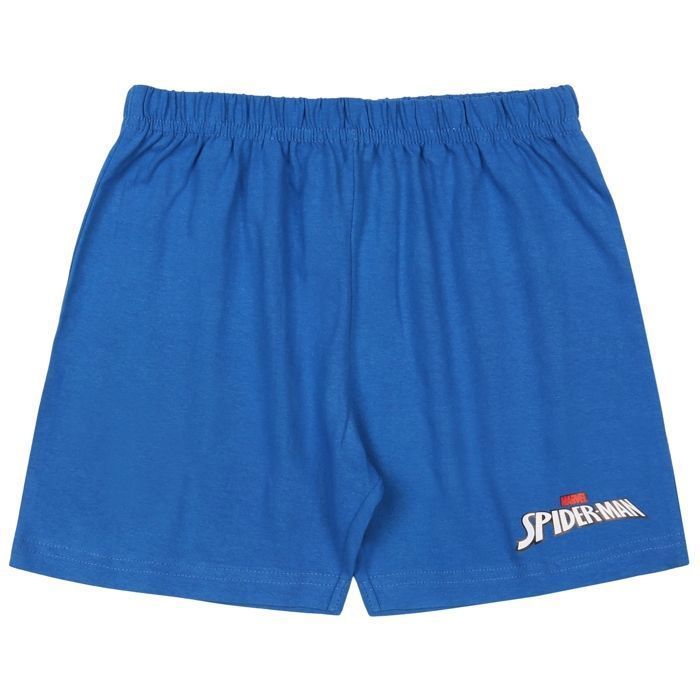 Pijama de dos piezas de Spider-Man para niño, sin tirantes, pantalón corto, azul, 4 años