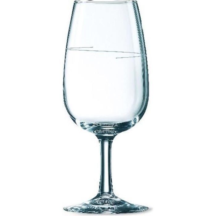 Lot de 12 verres à vin Jaugé à 12,5-14,5 cl en verre - 21,5 cl