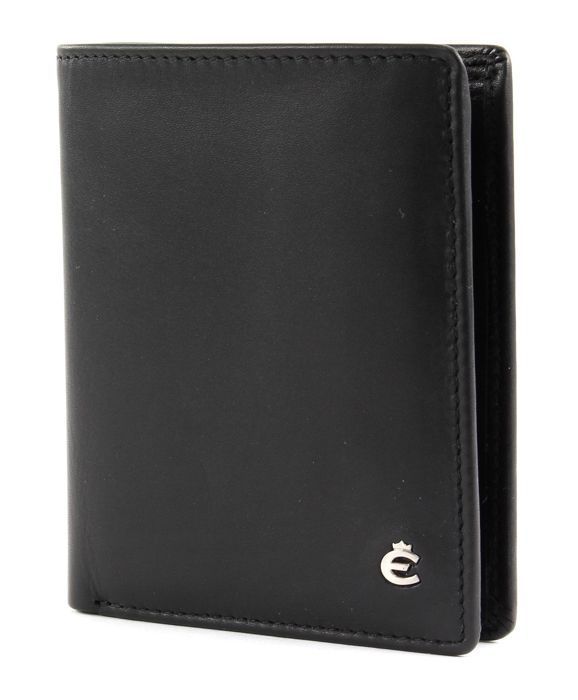 Esquire Men's Black Leather Wallet - Harry RFID CC Wallet High S 57302