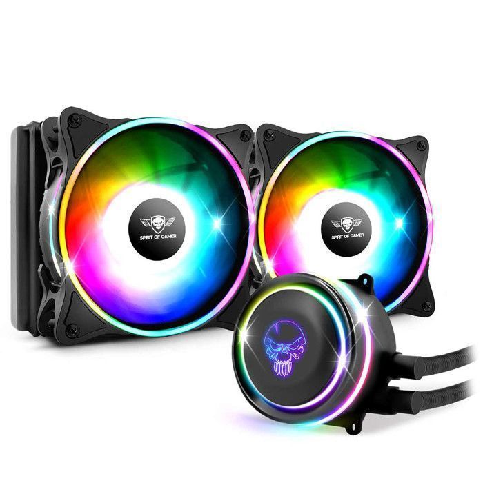 Waterkoelingskit - Spirit Of Gamer - LIQUID FORCE 240 ARGB - 240 mm - Stil - Compatibel met AMD/Intel