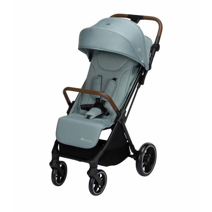 BEBECONFORT Indra, Poussette compacte, 0-4 ans,Pliable, Position Couchée, Housse Pluie Incluse, Compatible Sièges Auto, Mineral