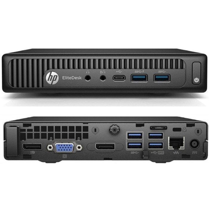 HP EliteDesk 800 G2 Mini, Core i5-6500, 8 Go RAM, 256 Go SSD, Sans clavier, WiFi, Win 11 Pro - Reconditionné - Excellent état