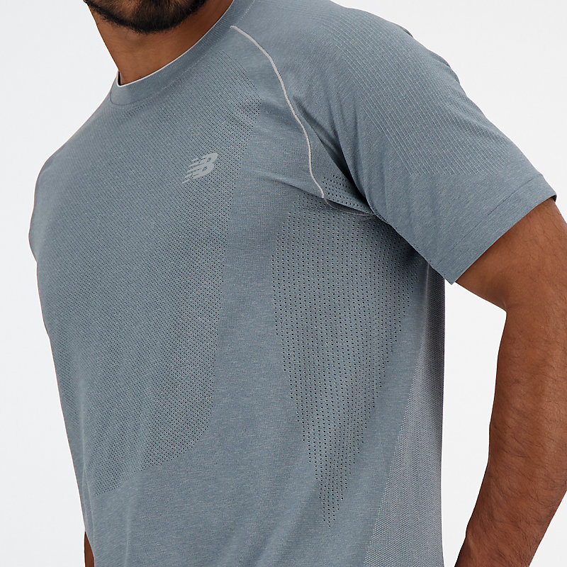 Gebreid T-shirt voor heren - ATHLETIC GRAY