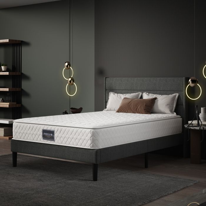 Colchón de 90 x 200 cm - Muelles ensacados de 7 zonas con espuma fría - 25 cm - 100 % certificado Oeko-Tex - Firmeza H3