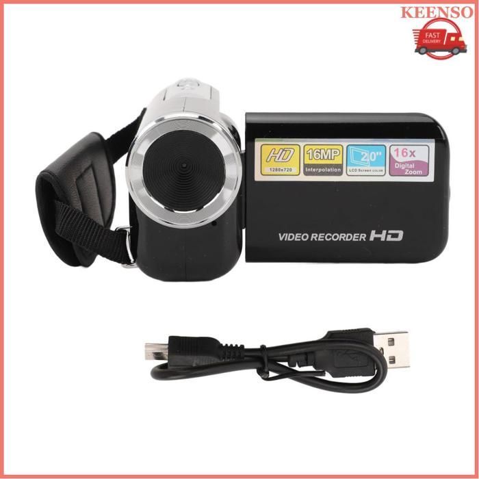 Videocámara de 16 MP y 1080p con zoom digital 6x para viajes.