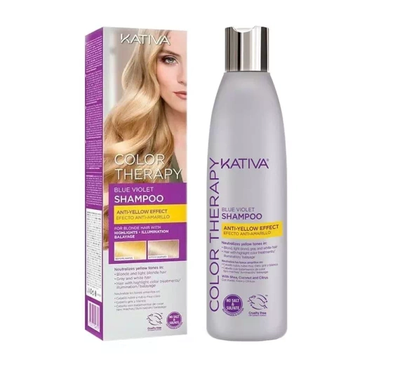 Kativa Color Therapy Blue Violet szampon do włosów neutralizujący żółte odcienie 250ml