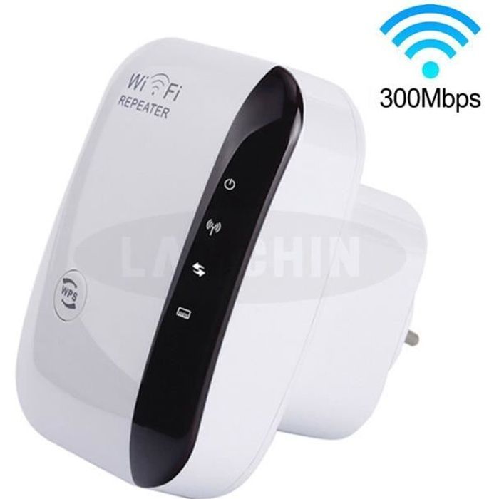 Amplificateur WiFi - Répéteur WiFi Booster de signal sans fil WiFi extender 300M WLAN 802.11n/g/b Blanc