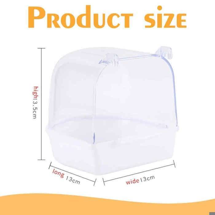 Grand bain pour oiseaux en cage, baignoire pour perroquets, perruches, pinsons, canaris, inséparables Label